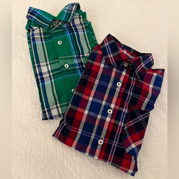 Faded Glory Red Plaid Button-Down Long-Sleeve Boys Shirt Large - Picture 6 of 6